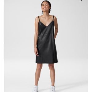 NWT Hen Vegan Faux Leather Slip Dress, 0-2, XS
